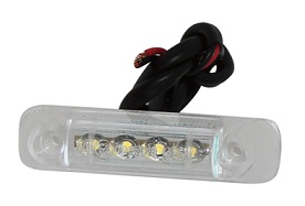 Baklykta Jokon, LED 12 V transparent/röd