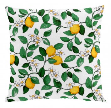Kuddfodral, prydnadskudde, kudde, Citronlycka