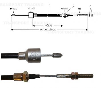 Bromsvajer 1230/1455 nippel/hylsa