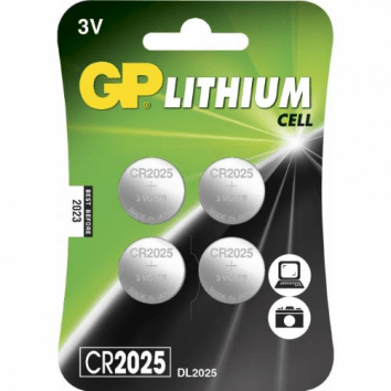 Litiumbatteri CR2025 – 3V. 4-pack