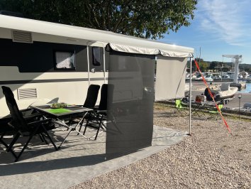 Peggy peg sunbreak svart solgardin solskydd insynsskydd sunout peggypeg markistillbehör campingtillbehör husvagnstillbehör campi