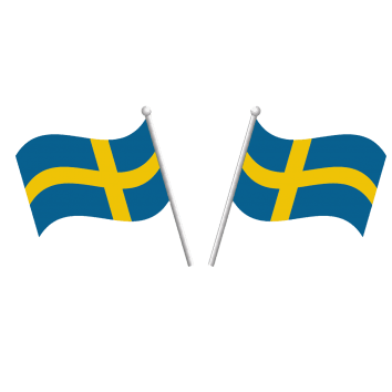 Flagga Sverige, självhäftande flagga, flaggdekal, dekal flagga, svenska flaggan