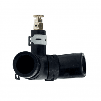 Gummivinkel med luftnippel.