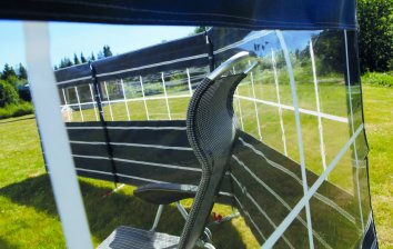Vindskydd med fönster 9m svenska tält