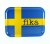 Bricka 27x20 cm, Make time FIKA, svenska flaggan