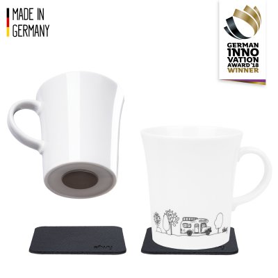 Silwy magnetisk kaffekopp, tekopp, campingmotiv