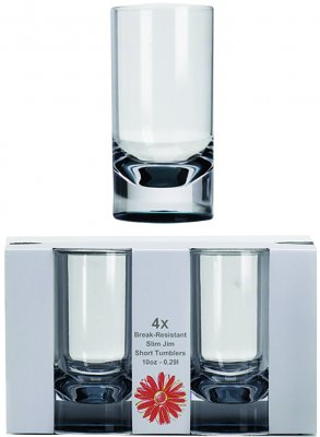 Drinkglas Slim Jim Party Smoke 4-Pack 5023412014002 glas groggglas flamefield acrylglas acrylplast plastglas slimjim
