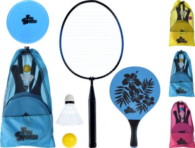 Strandkit, badminton, beachtennis, strandtennis, frisbee, spelset