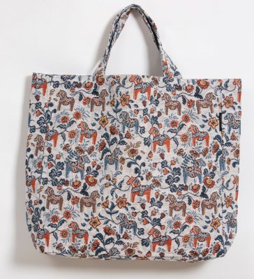 Tygkasse, tygpåse, flergångspåse, dalahästmotiv, arvidssons,