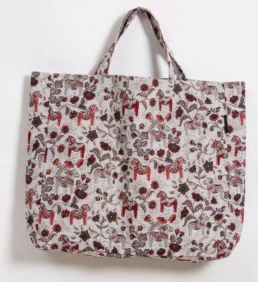 Tygkasse, tygpåse, flergångspåse, dalahästmotiv, arvidssons,