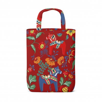 Tygkasse, tygpåse, flergångspåse, dalahästmotiv, arvidssons