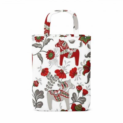 Tygkasse, tygpåse, flergångspåse, dalahästmotiv, arvidssons