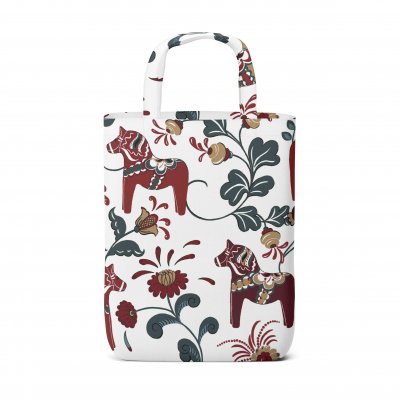 Tygkasse, tygpåse, flergångspåse, dalahästmotiv, arvidssons