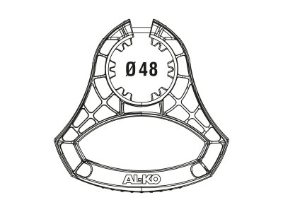 Rangerhandtag Svart 48mm Stödhjul