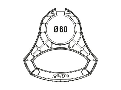 Rangerhandtag Svart 60mm För Stödhjul