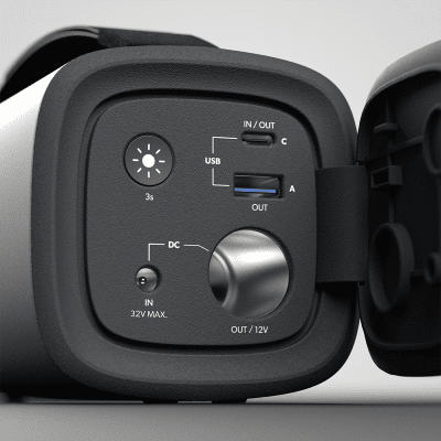 Portabeltbatteri bärbart batteri med ficklampa