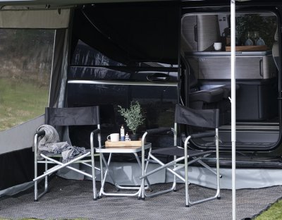 understycke, vagnskappa, vindskydd, Isabella, campervan, plåtis