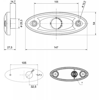 Sidomarkeringsljus Hella