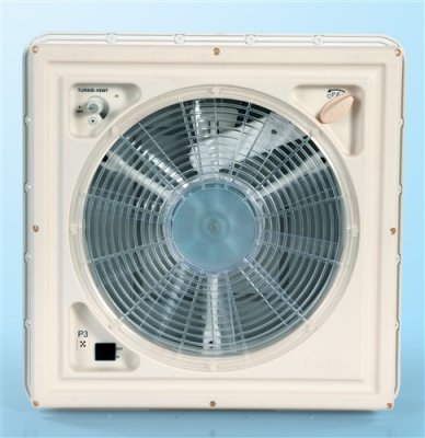 Taklucka Turbovent med termostat Vit