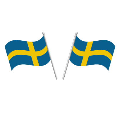Flagga Sverige, självhäftande flagga, flaggdekal, dekal flagga, svenska flaggan