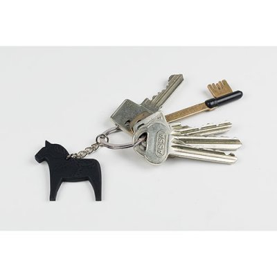 Nyckelring Dalahäst Svart