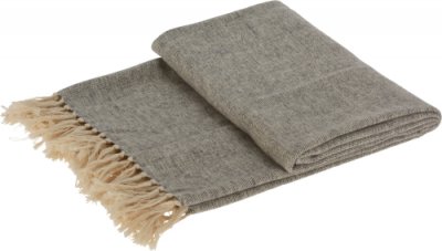 pläd filt gråfilt filtbommul fiskbensmönster fiskbensmönsterfilt