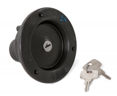 vattenpåfyllning låsbart lock svart