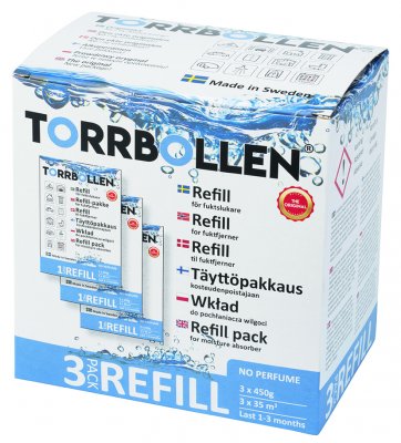 Refill Torrboll 3-Pack utan doft