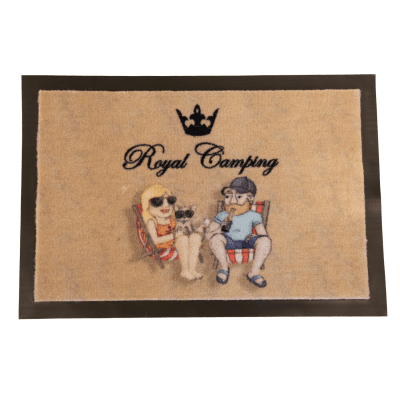 Dörrmatta, entrématta, on the beach, royal camping