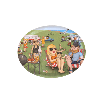Bricka, serveringsbricka, oval bricka, royal camping, vacation