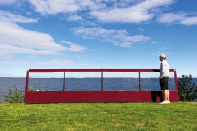 Svenska Tält Vindskydd Utsikt Ospröjsad