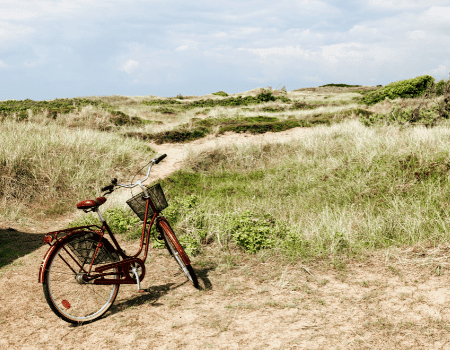 Cykel på strand